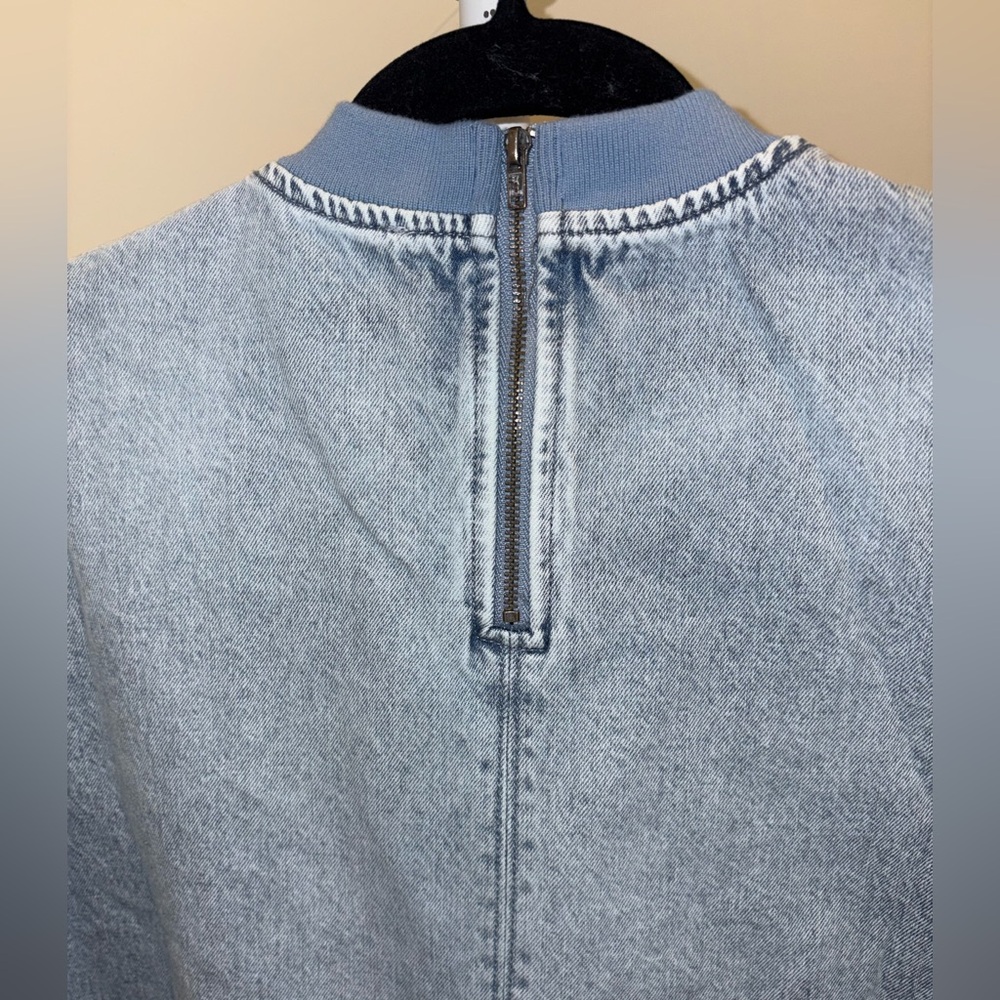 NWT Free People x We The Free Harlow Denim Mini Dress in Ocean Blue - Picture 13 of 14